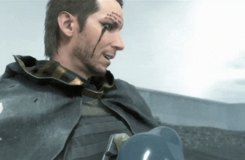 A Man With A Tattoo On His Forehead That Says ' I 'M Not A Robot ' GIF