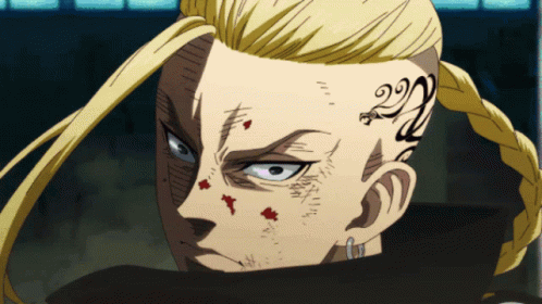 A Man With A Tattoo On His Forehead With The Number 22 GIF