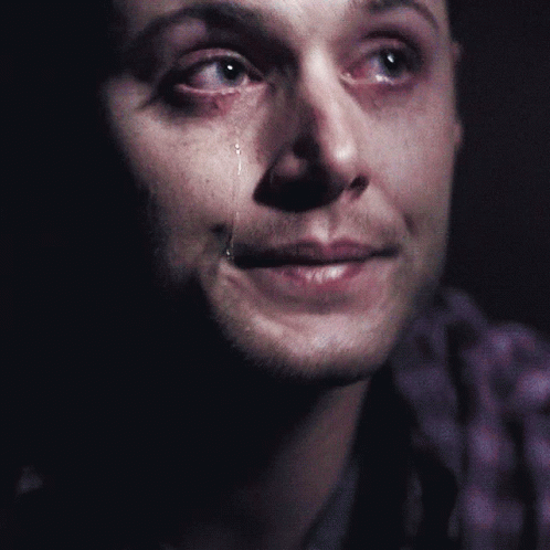 A Man With A Tear Running Down His Cheek GIF