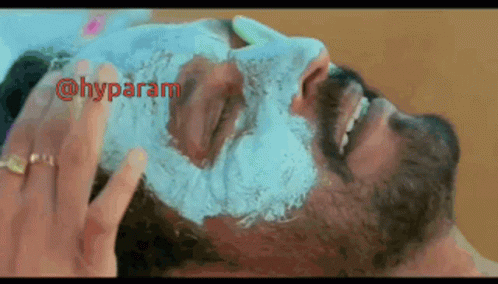A Man With A White Mask On His Face With The Words @Hyparam Written Above Him GIF