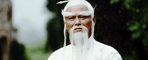 A Man With A White Wig And Beard Looks Serious GIF
