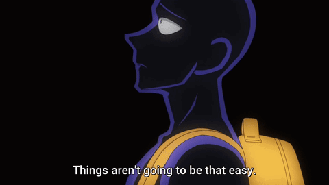A Man With A Yellow Backpack Says Things Aren 'T Going To Be That Easy GIF