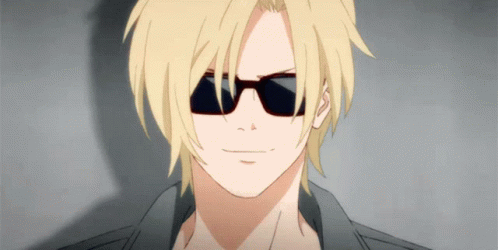 A Man With Blonde Hair Wearing Sunglasses And A Black Jacket GIF
