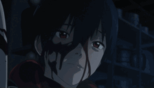 A Man With Blood On His Face Holds Another Man 'S Hand GIF