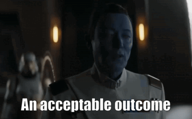 A Man With Blue Paint On His Face And The Words `` An Acceptable Outcome '' Behind Him . GIF