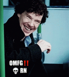 A Man With Curly Hair Is Smiling With The Words Omfg Rn Above Him GIF