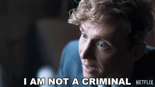A Man With Curly Hair Says I Am Not A Criminal Netflix GIF
