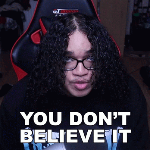 Man With Curly Hair Glasses And Black Shirt GIF