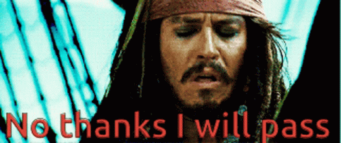 A Man With Dreadlocks And A Bandana On His Head Says No Thanks I Will Pass GIF