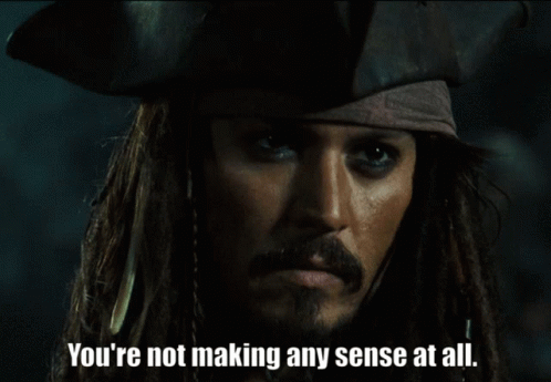 A Man With Dreadlocks And A Hat Says " You 'Re Not Making Any Sense At All .. " GIF