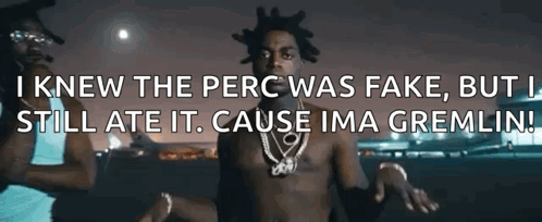 A Man With Dreadlocks And A Necklace Says I Knew The Perc Was Fake But I Still Ate It GIF