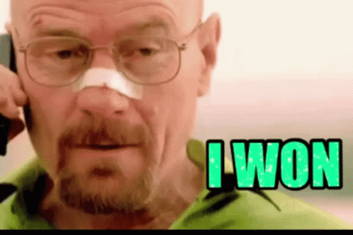 A Man With Glasses And A Bandage On His Nose Is Talking On A Cell Phone And Says I Won . GIF