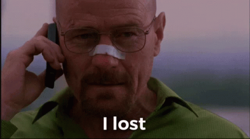 A Man With Glasses And A Bandage On His Nose Talking On A Cell Phone With The Words I Lost Below Him GIF
