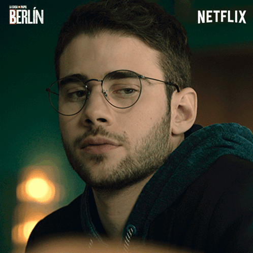 Man With Glasses And Beard On Netflix Ad GIF