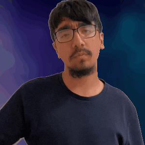 A Man With Glasses And A Beard Is Giving A Thumbs Down Sign GIF