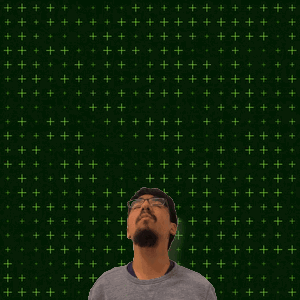A Man With Glasses And A Beard Is Looking Up At The Number 15 And 19 GIF