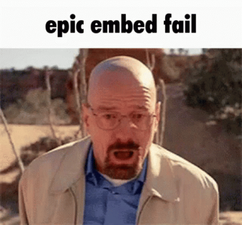 A Man With Glasses And A Beard Is Making A Funny Face With The Words Epic Embedded Fail . GIF