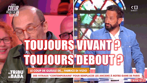 A Man With Glasses And A Beard Is On A Tv Show Called Coup De Cœur GIF