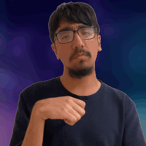 A Man With Glasses And A Beard Is Waving GIF