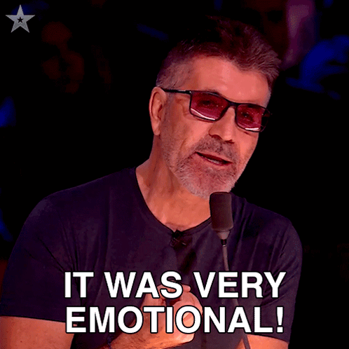 A Man With Glasses And A Black Shirt Says It Was Very Emotional GIF