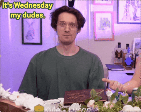 A Man With Glasses And A Green Shirt Says It 'S Wednesday My Dudes .. GIF