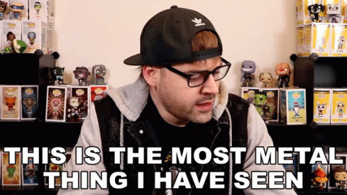 A Man With Glasses And A Hat Says This Is The Most Metal Thing I Have Seen GIF
