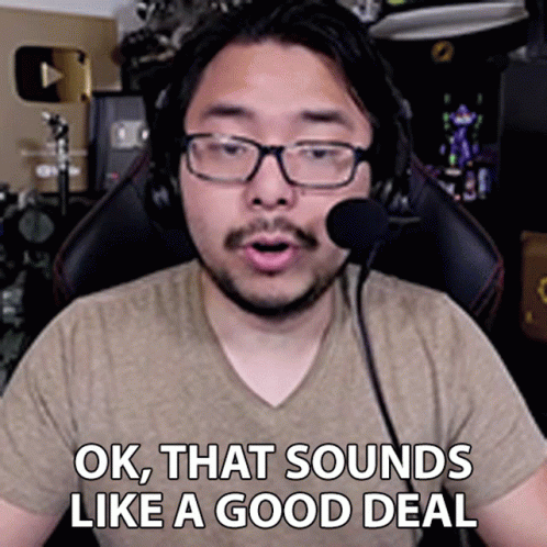 A Man With Glasses And A Microphone Says Ok That Sounds Like A Good Deal GIF