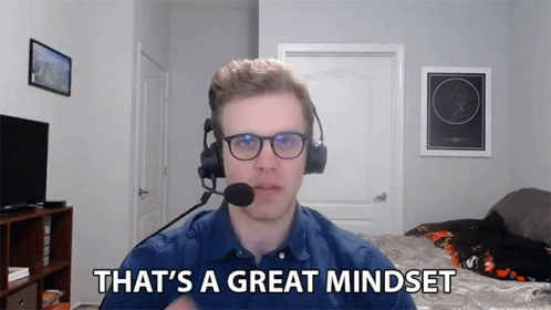 A Man With Glasses And A Microphone Says That 'S A Great Mindset GIF