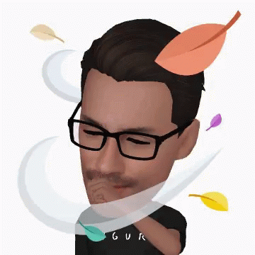 A Man With Glasses And A Shirt That Says Gur GIF