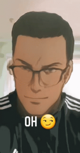 A Man With Glasses And A Smiley Face Has The Word Oh On His Face GIF