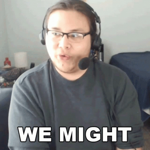 A Man With Glasses And Headphones Says We Might GIF