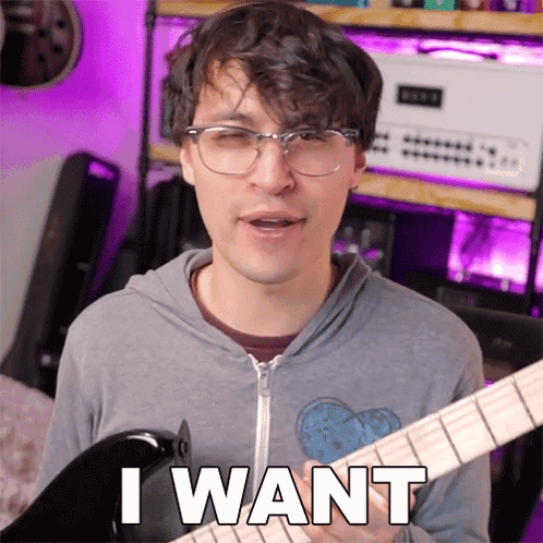 Man With Glasses Playing Guitar I Want GIF