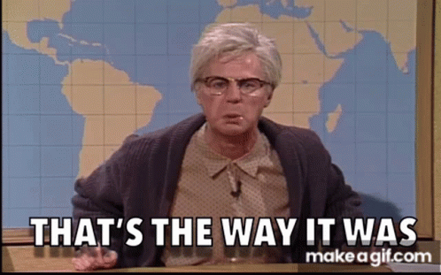 A Man With Glasses Is Sitting In Front Of A Map And Saying `` That 'S The Way It Was `` . GIF