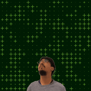 A Man With Glasses Looks Up At The Number 18 GIF