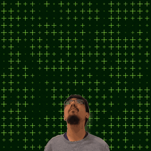 A Man With Glasses Looks Up At The Number 19 GIF