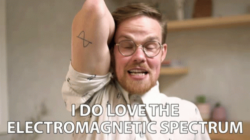 A Man With Glasses Says I Do Love The Electromagnetic Spectrum GIF