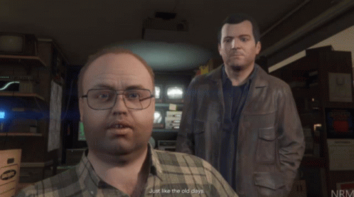 A Man With Glasses Says Just Like The Old Days In A Video Game GIF
