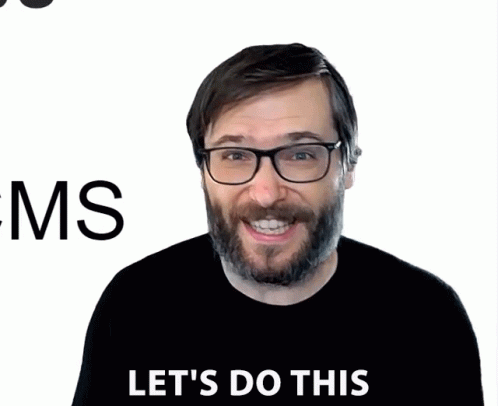 A Man With Glasses Says Let 'S Do This GIF