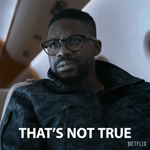 A Man With Glasses Says That 'S Not True On A Netflix Ad GIF