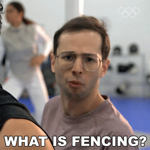 A Man With Glasses Says What Is Fencing GIF