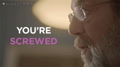 A Man With Glasses Says You 'Re Screwed In Pink GIF