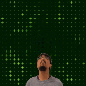 A Man With Glasses Stands In Front Of A Green Background With The Number 10 On It GIF
