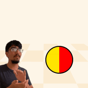 A Man With Glasses Stands In Front Of A Sign That Says Gravitron Speedy Gravispeedy GIF