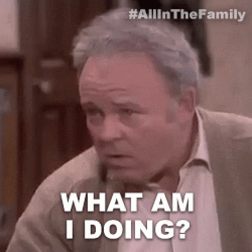 Gray-Haired Man Asking What Am I Doing GIF