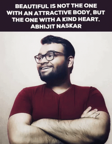 A Man With His Arms Crossed And A Quote By Abhijit Naskar GIF