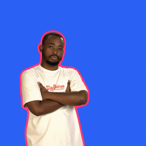 A Man With His Arms Crossed And A Speech Bubble That Says " That 'S Just Not True " GIF
