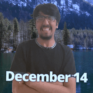 A Man With His Arms Crossed And The Date December 14 On The Bottom GIF