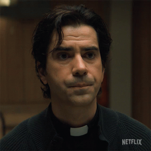 A Man With His Eyes Closed And A Netflix Logo On The Bottom GIF