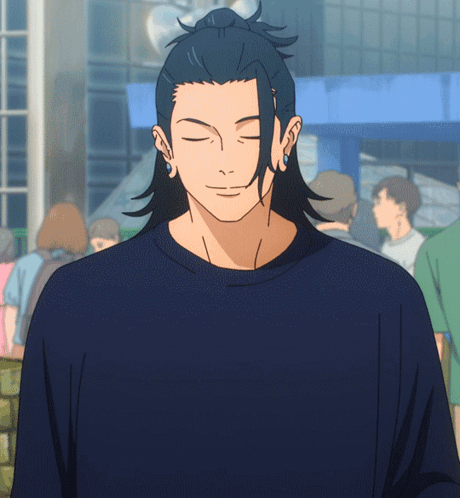 A Man With His Eyes Closed Is Wearing A Blue Sweater GIF