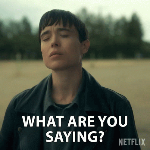 A Man With His Eyes Closed Says What Are You Saying Netflix GIF